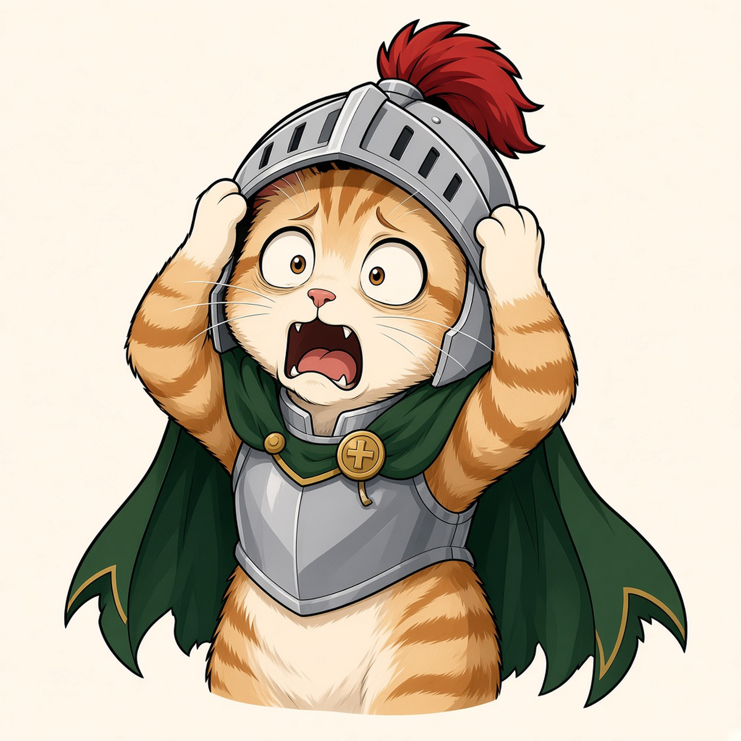 骑士小猫 panicking